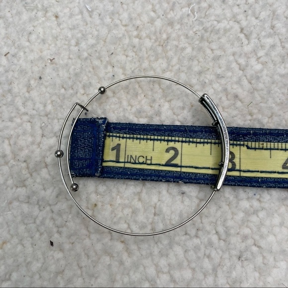 Shine Bright Wire Bangle Bracelet Silver - Set of 2 - Picture 6 of 6